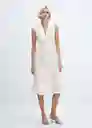 Vestido Susa-W Off White Talla S Mujer Mango