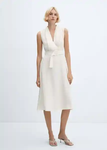 Vestido Susa-W Off White Talla S Mujer Mango