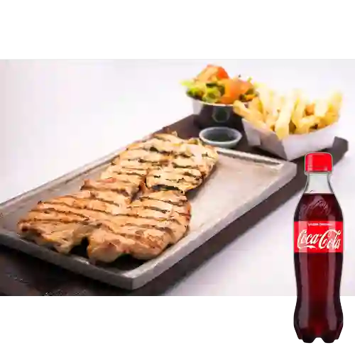 Pechuga Especial Parrilla +Cocacola/otro sabor 400ml