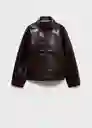 Chaqueta Mela Marrón Talla L Mujer Mango