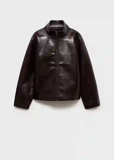 Chaqueta Mela Marrón Talla L Mujer Mango