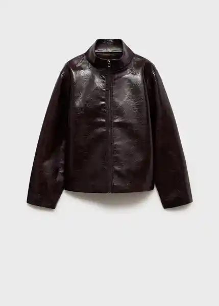 Chaqueta Mela Marrón Talla L Mujer Mango