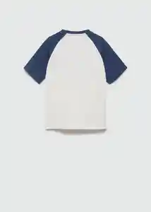 Camiseta Ranglan2 Azul Talla 14 Niños Mango