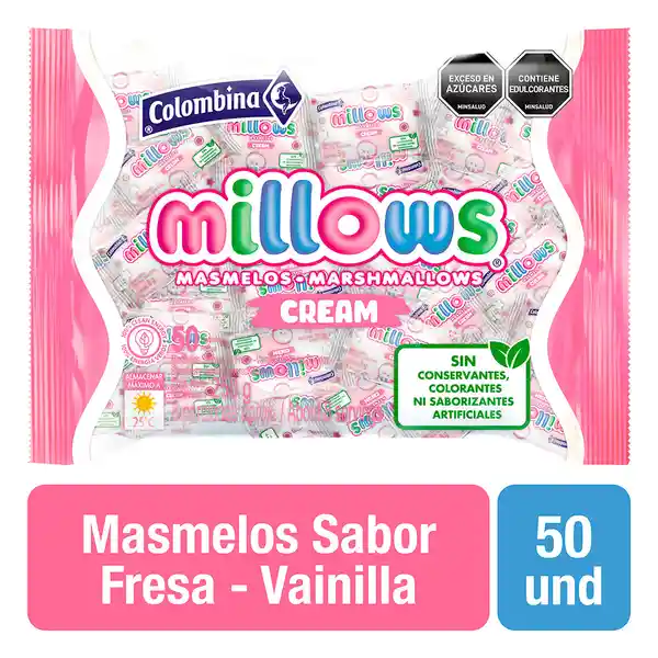 Millows Masmelos Crema sin Colorantes