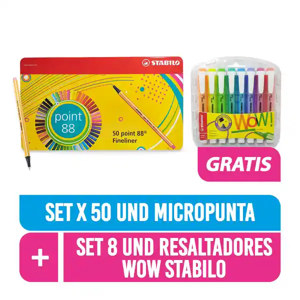 Stabilo Set Micropunta + Resaltadores