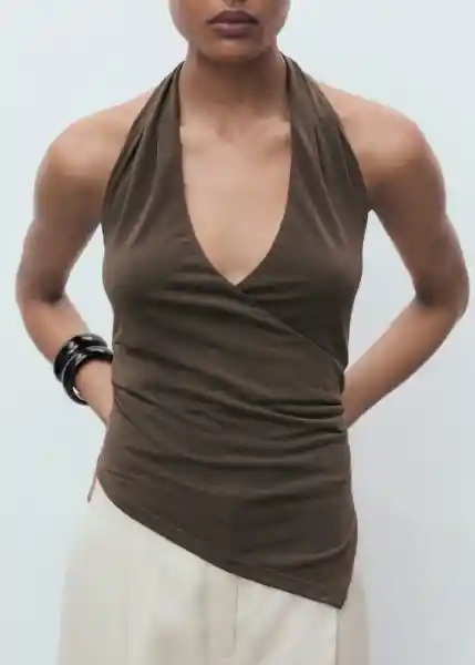 Top Toucan Chocolate Talla M Mujer Mango