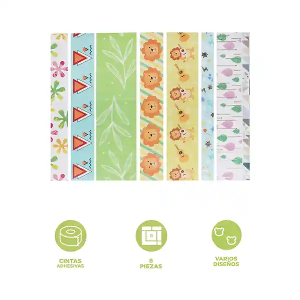 Set de Cinta Con Estampado Rollo Serie Miniso