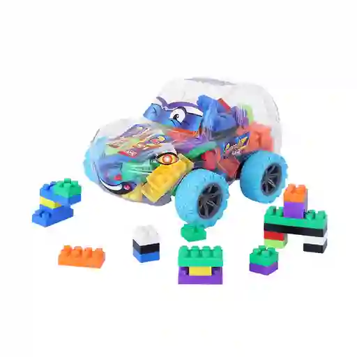 Set Bloques Coche Deportivo Azul Serie Miniso