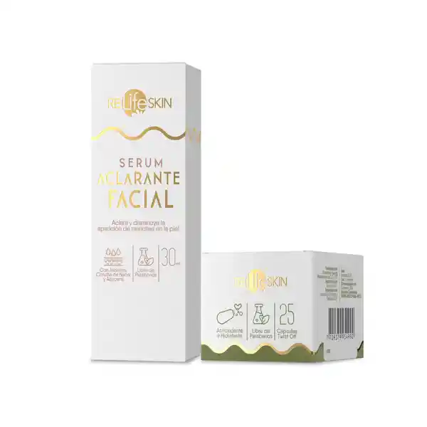 Relife Skin Pack Sérum Aclarante Facial + Perlas Vitamina