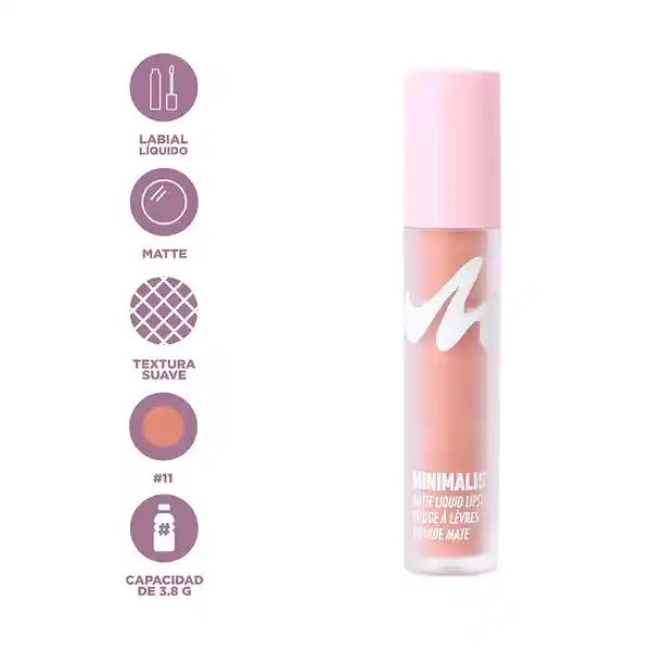 Lápiz Labial Líquido Mate Serie Minimalist 11 Miniso