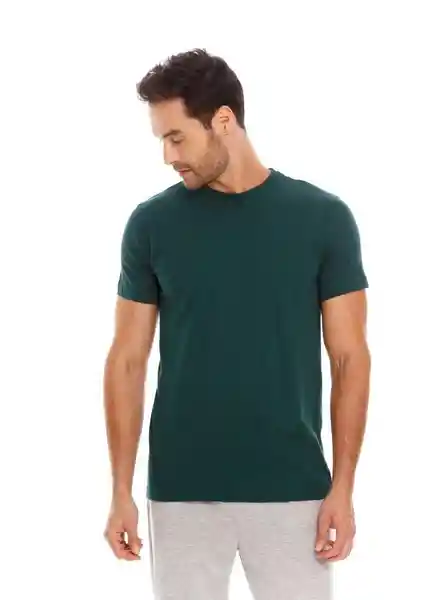 Camiseta Manga Corta Cuello Redondo Verde Talla S Bronzini