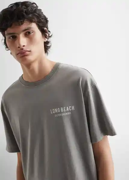 Camiseta Bay Gris Talla 18 Mango Teen Boy Mango