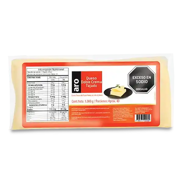 Aro Queso Doble Crema Tajado