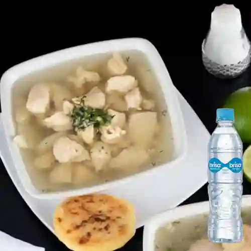 Combo Caldo de Pollo + Brisa Sin Gas 400 ml