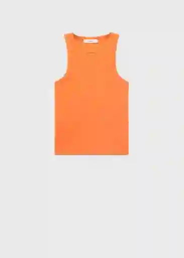 Top Bonico Naranja Pastel Talla S Mujer Mango