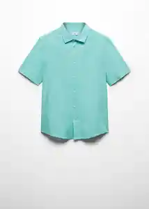 Camisa Oxfordh-H Agua Talla L Hombre Mango