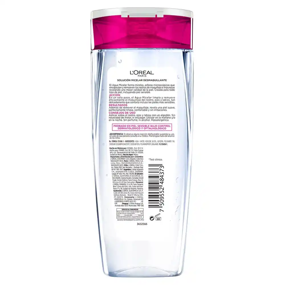  L'Oréal Paris Agua Micelar Desmaquillante Solucion 5 En 1 