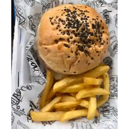 Hamburguesa Clasica de Pollo+papa Promo