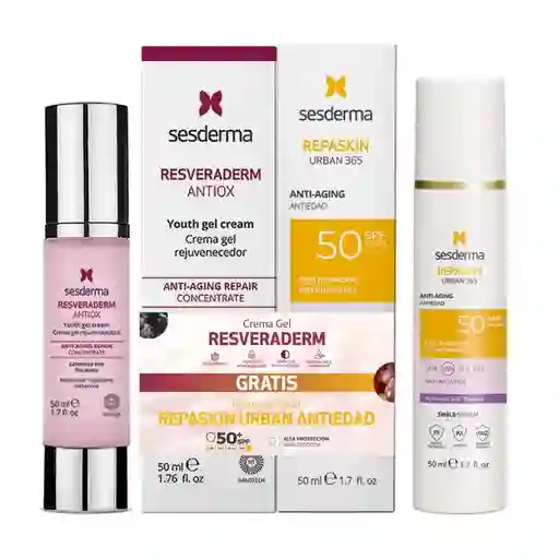 Sesderma Crema Gel Resveraderm + Repakin Urban 365 Antiedad