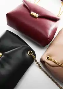 Bolso G Falco Burdeos Mujer Mango