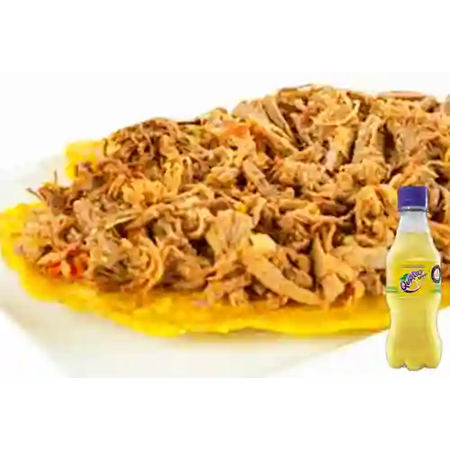Combo Patacón con Carne + Quatro Original 250ML