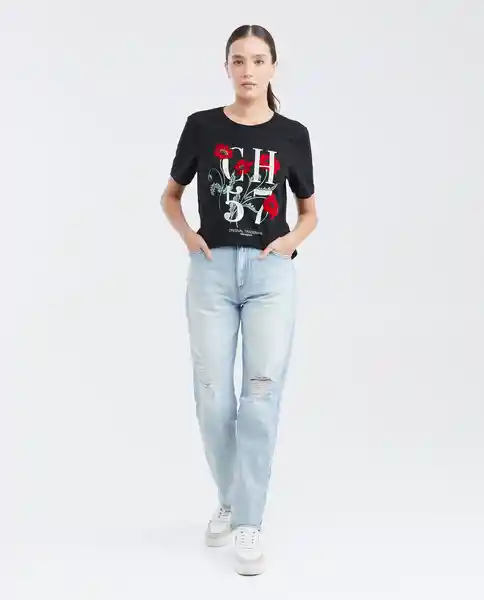 Camiseta Ch57 Graphic Tee Negro Noche Ultra Oscuro XS Chevignon