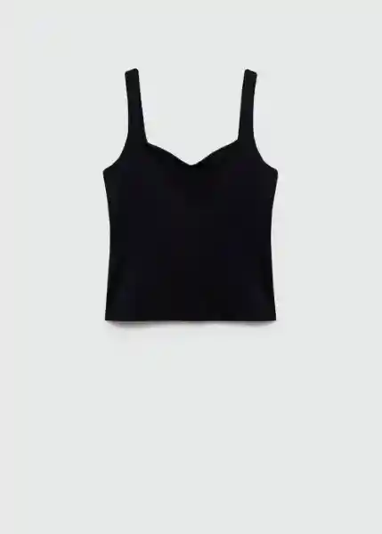 Top Rayo Negro Talla M Mujer Mango