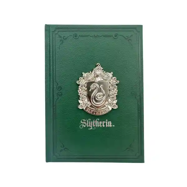 Libreta Con Gofrado de Pu Serie Harry Potter Slytherin Miniso