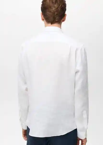 Camisa Parrot Blanco Talla S Hombre Mango