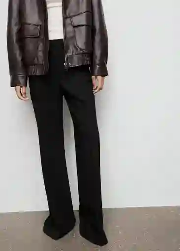 Pantalón Fijis Negro Talla 40 Mujer Mango