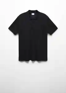 Camiseta Polo Amberes Negro Talla M Hombre Mango