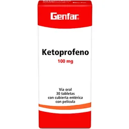 Ketoprofeno Genfar (100 Mg) Tabletas