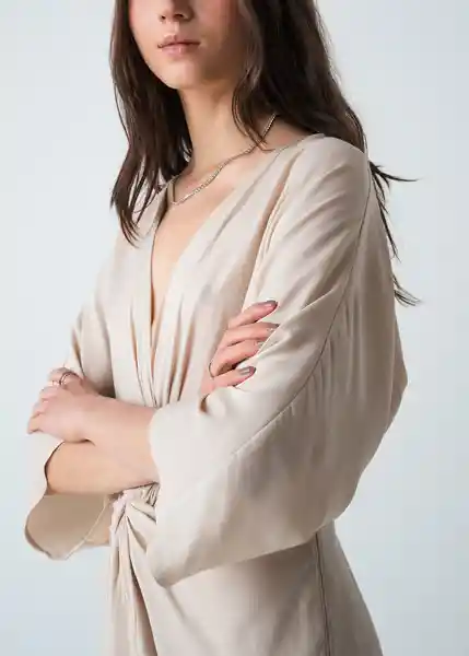 Vestido Anissa Beige Claro Talla M Mujer 573G385 Naf Naf