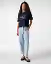 Camiseta Mujer Azul Talla M 602G000_AZU194024 Americanino