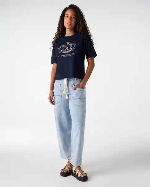 Camiseta Mujer Azul Talla M 602G000_AZU194024 Americanino