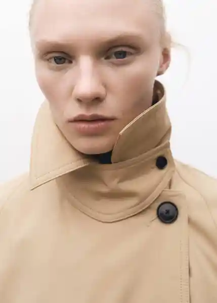 Abrigo Trench Londi Beige Talla XS Mujer Mango