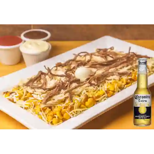 Combo Mazorcada Mixta Pollo&Carne + Coronita Bot. 210ml