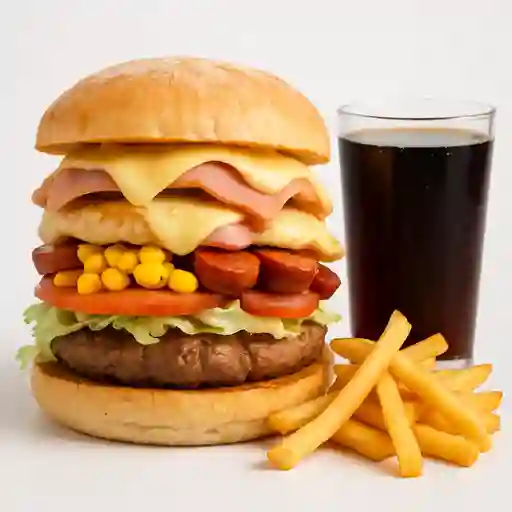 Hamburguesa Tornado en Combo.