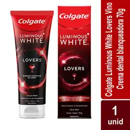 Colgate Crema Dental Luminous White Lovers Vino 55 mL