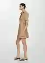 Vestido Popc-H Camel Talla S Mujer Mango