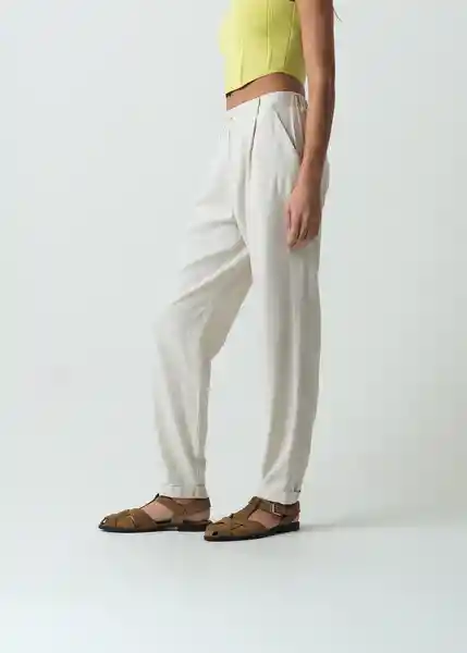 Pantalón Atenas Mujer Crudo Ballueca Claro T 6 032G375 Naf Naf