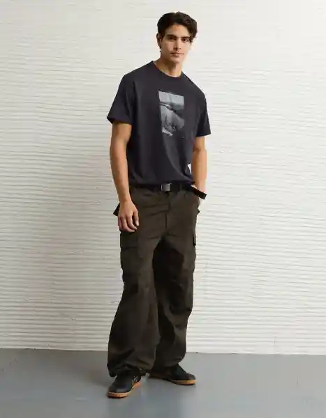 Camiseta Hombre Negro Talla Medium 4659094 American Eagle