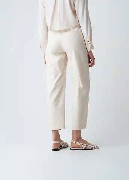 Pantalón Farah Mujer Crudo Abedul Claro Talla 12 433G380 Naf Naf