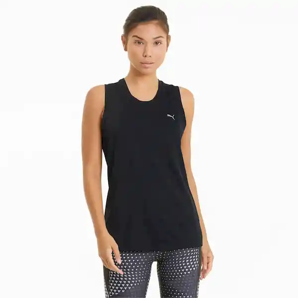 Puma Camiseta Performance Tank Manga Sisa de Mujer Negro Talla L