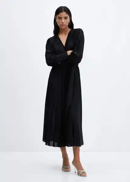 Vestido Soleil-A Negro Talla M Mujer Mango