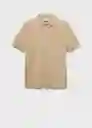 Camiseta Polo Amberes Beige Talla M Hombre Mango