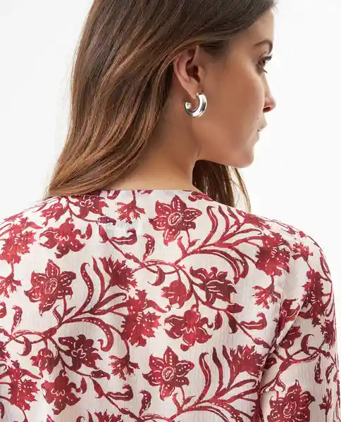 Blusa Longsleeve Blanco Celaje Claro Talla S Chevignon