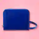 Cartera Corta Para Mujer Tipo Charol Azul Miniso