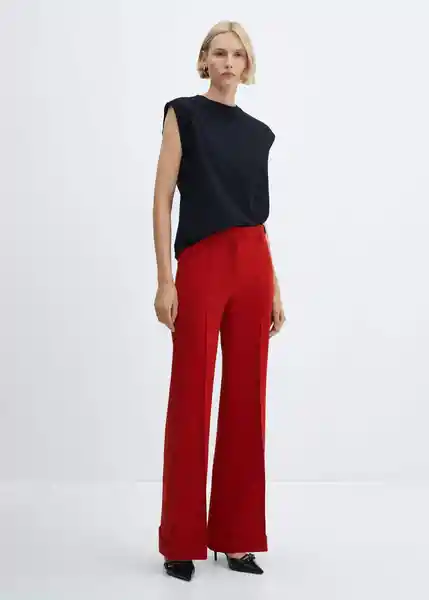 Pantalón Bela Rojo Talla 40 Mujer Mango