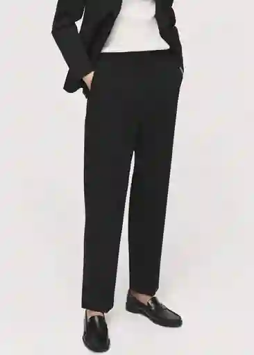 Pantalón Boreal Negro Talla 38 Mujer Mango
